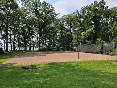 volleyball court pokagon state park