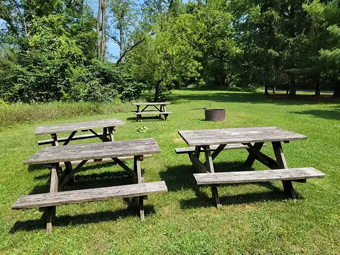 picnic area at pokagon state park