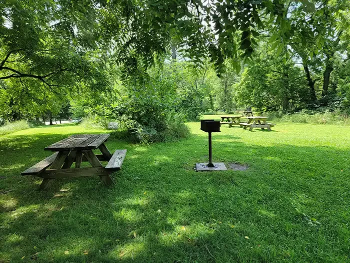 picnic area in pokagon state park